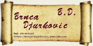 Brnča Đurković vizit kartica